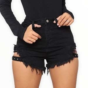 Fashion Nova After Dark denim shorts